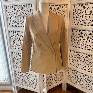 Talbots Classic Camel Double-Breasted Blazer Sz 2